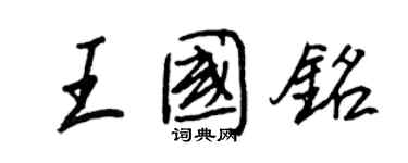 王正良王国铭行书个性签名怎么写