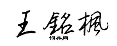 王正良王铭枫行书个性签名怎么写