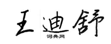 王正良王迪舒行书个性签名怎么写