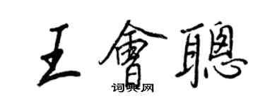 王正良王会聪行书个性签名怎么写