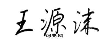 王正良王源沫行书个性签名怎么写