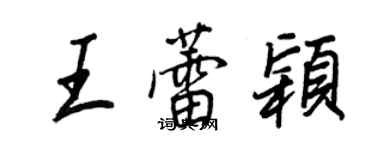 王正良王蕾颖行书个性签名怎么写
