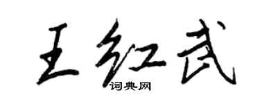 王正良王红武行书个性签名怎么写