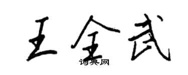 王正良王全武行书个性签名怎么写