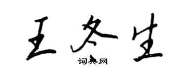 王正良王冬生行书个性签名怎么写