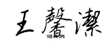 王正良王馨洁行书个性签名怎么写