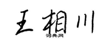 王正良王相川行书个性签名怎么写