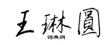 王正良王琳圆行书个性签名怎么写