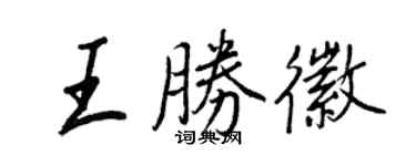 王正良王胜徽行书个性签名怎么写