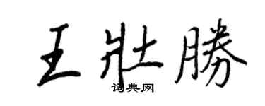 王正良王壮胜行书个性签名怎么写