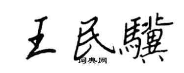 王正良王民骥行书个性签名怎么写