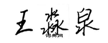 王正良王淼泉行书个性签名怎么写