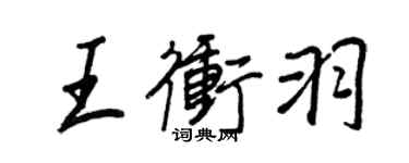 王正良王冲羽行书个性签名怎么写
