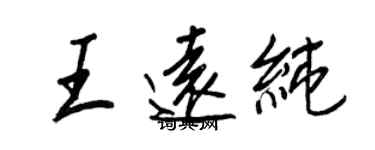 王正良王远纯行书个性签名怎么写