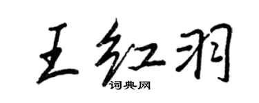 王正良王红羽行书个性签名怎么写