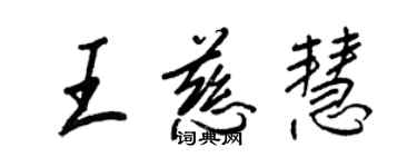 王正良王慈慧行书个性签名怎么写