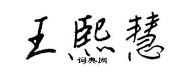 王正良王熙慧行书个性签名怎么写