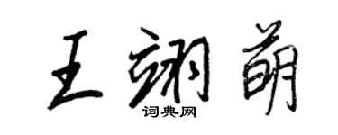 王正良王翊萌行书个性签名怎么写