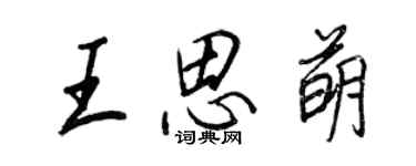王正良王思萌行书个性签名怎么写