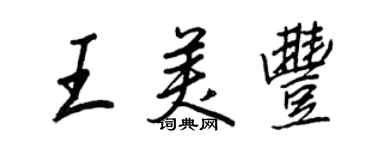 王正良王美丰行书个性签名怎么写