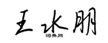 王正良王水朋行书个性签名怎么写