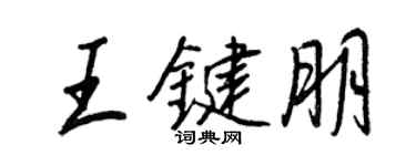 王正良王键朋行书个性签名怎么写
