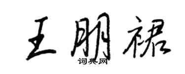 王正良王朋裙行书个性签名怎么写