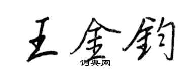 王正良王金钧行书个性签名怎么写