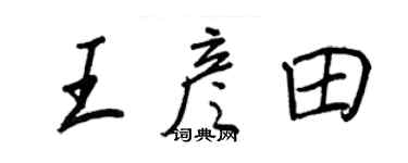 王正良王彦田行书个性签名怎么写