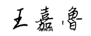 王正良王嘉鲁行书个性签名怎么写