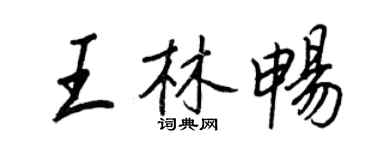 王正良王林畅行书个性签名怎么写