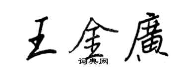 王正良王金广行书个性签名怎么写