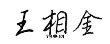 王正良王相金行书个性签名怎么写