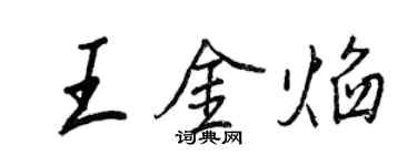 王正良王金焰行书个性签名怎么写