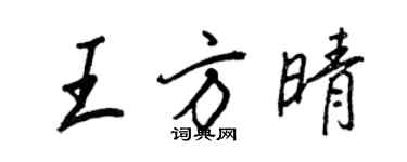 王正良王方晴行书个性签名怎么写