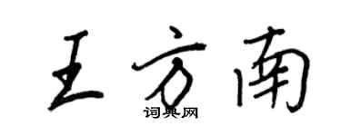 王正良王方南行书个性签名怎么写