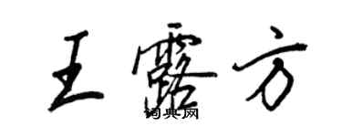 王正良王露方行书个性签名怎么写