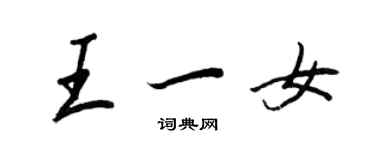 王正良王一女行书个性签名怎么写