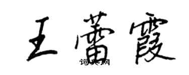 王正良王蕾霞行书个性签名怎么写