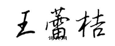 王正良王蕾桔行书个性签名怎么写