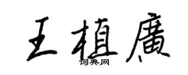 王正良王植广行书个性签名怎么写