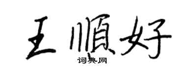 王正良王顺好行书个性签名怎么写