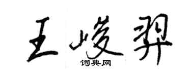 王正良王峻羿行书个性签名怎么写