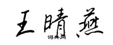 王正良王晴燕行书个性签名怎么写