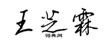 王正良王芝霖行书个性签名怎么写
