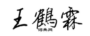 王正良王鹤霖行书个性签名怎么写