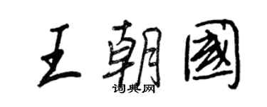 王正良王朝国行书个性签名怎么写