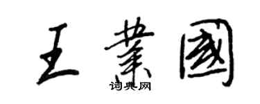 王正良王业国行书个性签名怎么写