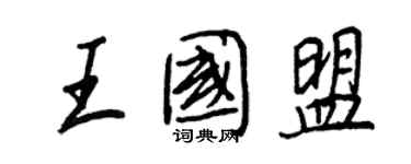 王正良王国盟行书个性签名怎么写