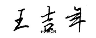 王正良王吉年行书个性签名怎么写